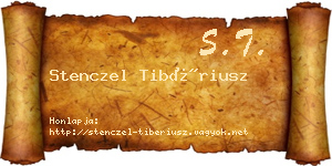 Stenczel Tibériusz névjegykártya